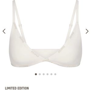 SKIMS COTTON LOGO MINI TRIANGLE BRALETTE | MARBLE